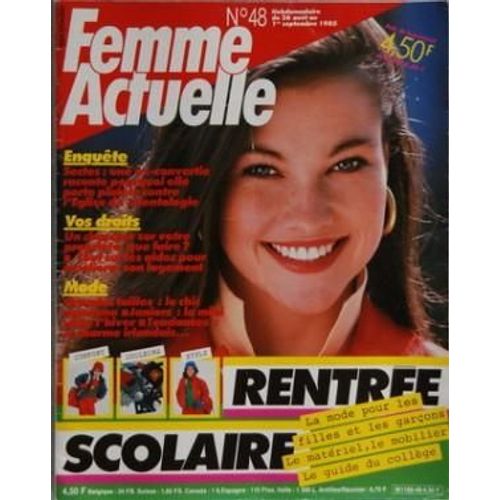 Femme Actuelle N° 48 Du 26/08/1985 - Sectes  -   Temoignage - Mode - La Rentree Scolaire - Les Aides Pour Ameliorer Son Logement