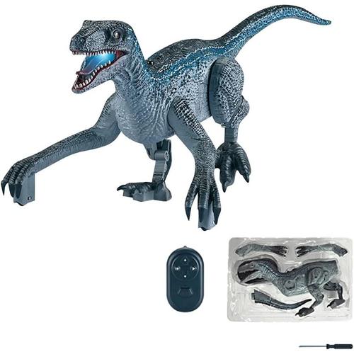 Tyrannosaurus Rex Toys, Jouets ¿¿Lectriques De Dinosaures T¿¿L¿¿Command¿¿S Rc Avec Lumi¿¿Re Led Dinosaure Marchant Et Rugissant Jouets De Dinosaures T¿¿L¿¿Command¿¿S Pour Enfants ¿¿ Partir De 3 Ans (Bleu)