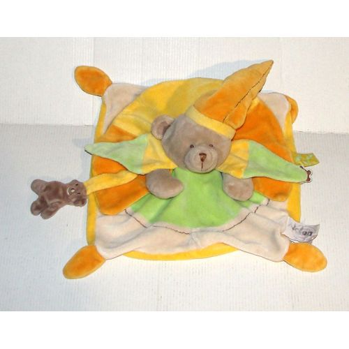 Doudou Ours Jaune Vert Fleur Doudou Et Compagnie Petit Ourson Marron