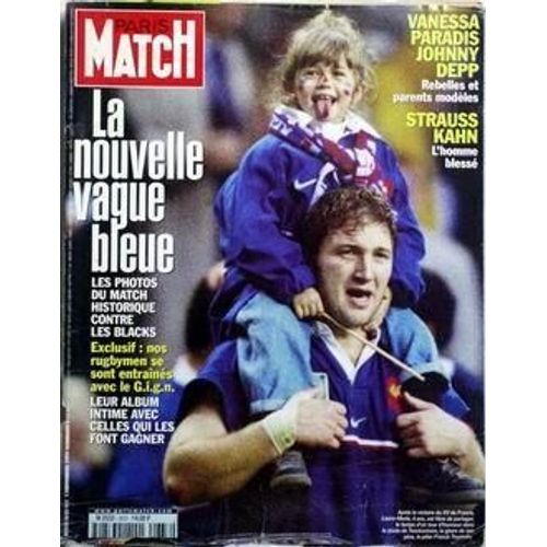 Paris Match N° 2633 Du 11/11/1999 - Vanessa Paradis Et Johnny Depp  -  Strauss Kahn  -  La Nouvelle Vague Bleue   -   Photos Du Match Contre Les Blacks - Franck Tournain.
