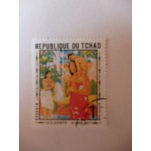 Timbre "Tchad : Solidarité Humaine : Gauguin".