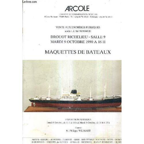 Fascicule De Ventes Aux Encheres - Maquettes De Bateaux - Drouot Richelieu Salle 9 - 9 Octobre 1990.