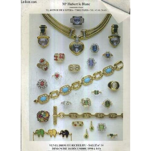 Fascicule De Ventes Aux Encheres - 100 Beaux Bijoux Anciens Et Modernes La Plupart Signes Van Cleef Et Arpels Cartuer Boucheron Hermes Mellerio Rolex Mauboussin Audemars Piguet - 16 Dec. ...