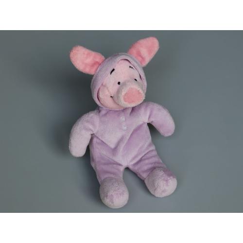 Doudou Porcinet Pyjama Rose Mauve Disney Nicotoy