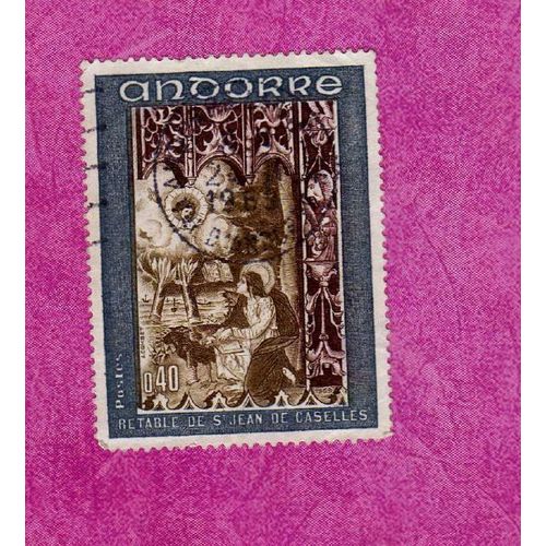 Timbre Andorre Retable De La Chapelle De Saint Jean De Caselles 1969