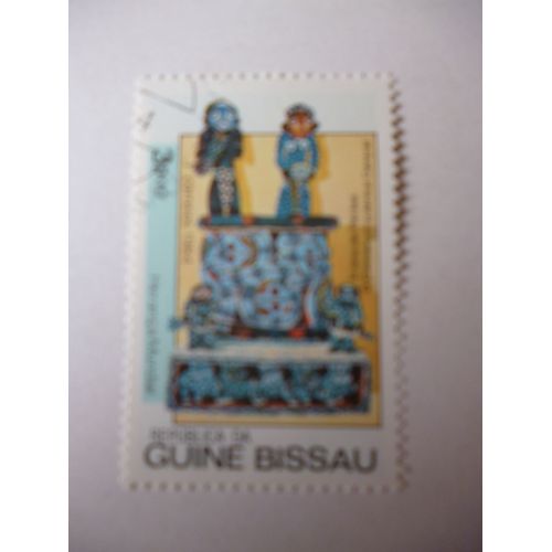 Timbre "Guine Bissau :Trône De Perias".