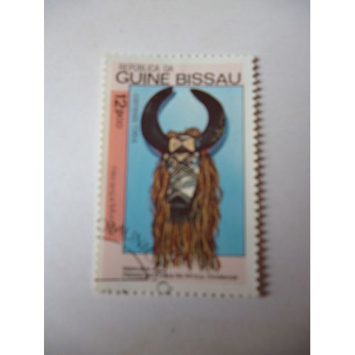 Timbre "Guine Bissau : Masque :Côte Occidentale Africaine".