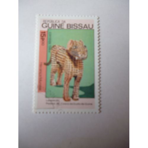 Timbre "Guine Bissau : Leopard : Côte Du Golfe De Guinée".