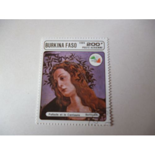 Timbre "Burkina Faso 1985:Botticelli: Pallade Et Le Centaure".