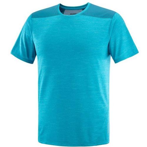 Outline S/S Tee T-Shirt Technique Taille Xxl, Turquoise/Bleu