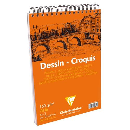 Clairefontaine  Bloc Dessin Croquis 160g A4 35f