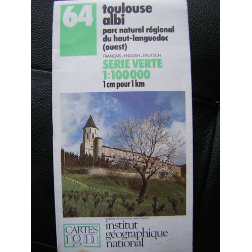 Carte Ign N° 64 De 1988 - Toulouse - Albi