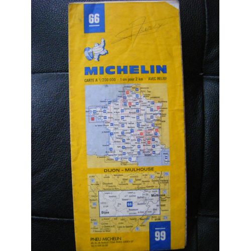 Carte Michelin N° 66 De 1980 - Dijon - Mulhouse