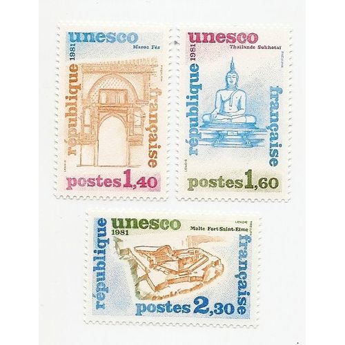 Unesco 1981 N°68/70