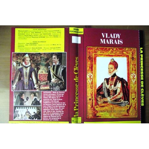  Tv Video.Jaquette Du Film.La Princesse De Clèves.Réalisation.Jean Delannoy Avec Marina Vlady Jean François Poron Jean Marais