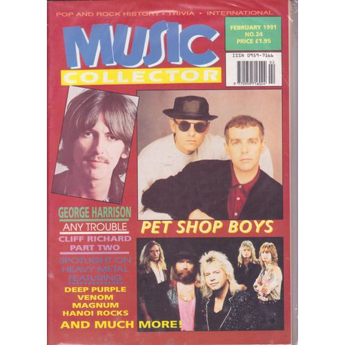 Music Collector N°24 Feb 1991 G. Harrison, Pet Shop Boys, Any Trouble, Cliff Richard, Deep Purple