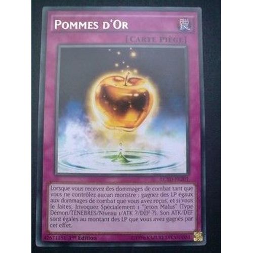Carte Yu Gi Oh - Pommes D'or - Lc5d-Fr201 - Rare