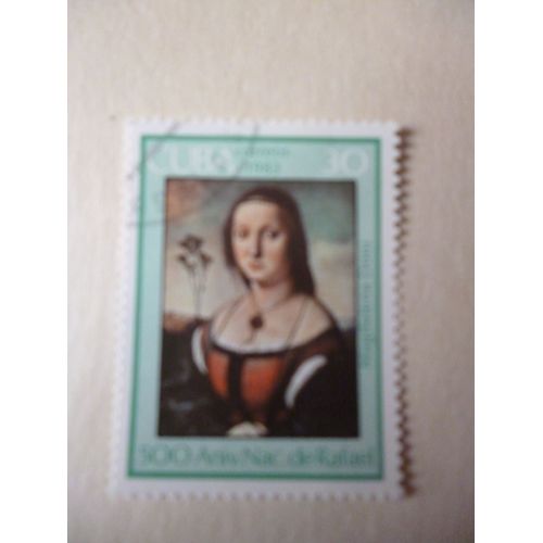Timbre "Cuba 1983:500 Ans De La Naissance De Raphaël: Magdalena Doni".