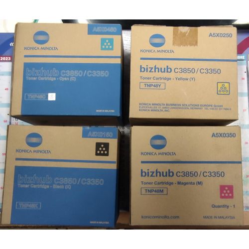 LOT DE 4 TONER POUR IMPRIMANTE KONICA MINOLTA BIZHUB