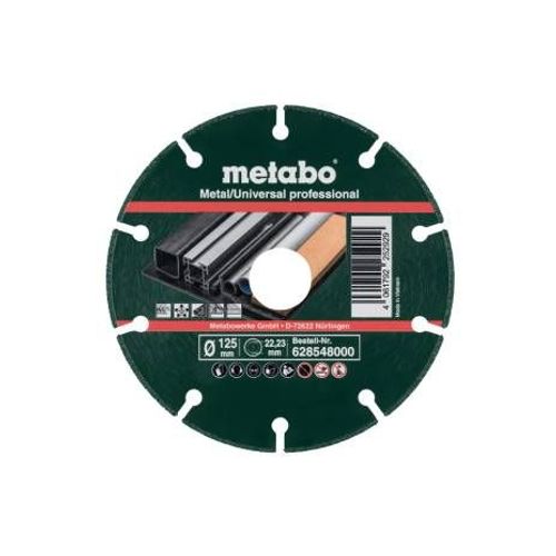 Metabo Disque à tronçonner diamanté métal/universel "Professional" MUP 125x1, 3x22, 23mm (628548000)