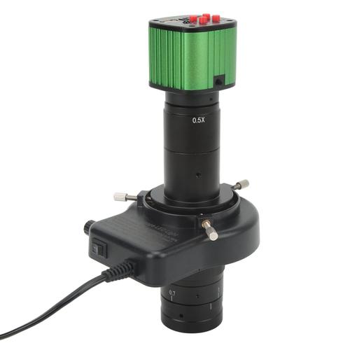 Yagri Caméra de microscope industriel, caméra de microscope vidéo numérique industrielle 1080P 2K HD HDMI USB C avec 56 LED, zoom à focale complète 10X-180X, pour l'analyse de réparation de circuits impri