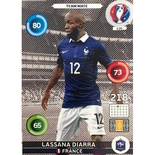 126 Lassana Diarra - France - Panini Adrenalyn Xl Uefa Euro 2016 Carte Football