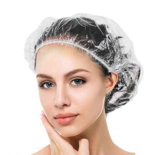 100pcs Bonnets De Douche Jetables, Envelopps Plus Grands Et Plus pais Bouchons De Cheveux Impermables Pour Les Femmes, Spa, Utilisation  Domicile, Cheveux DHtel