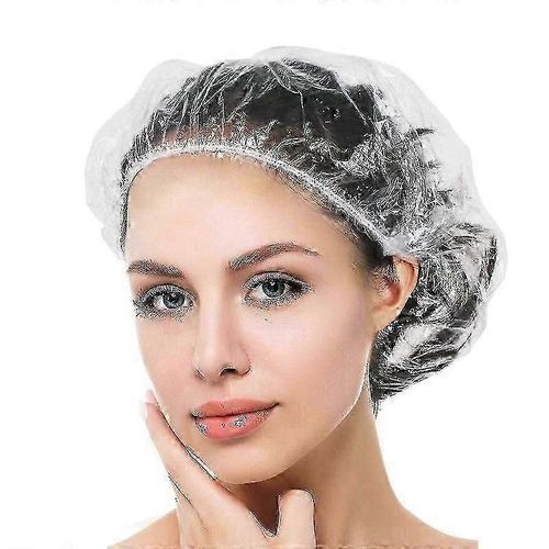 100pcs Bonnets De Douche Jetables, Envelopps Plus Grands Et Plus pais Bouchons De Cheveux Impermables Pour Les Femmes, Spa, Utilisation  Domicile, Cheveux DHtel