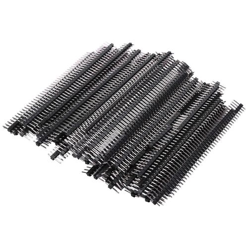 100pcs Broches D'en-Tte Mles, Droite  Une Range 40 Broches 0,1 Pouce (2,54 Mm) Connecteur D'en-Tte Mle Pcb