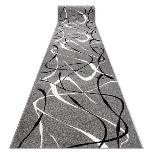 100x340 Cm Tapis De Couloir Silver Choco Gris 100 Cm