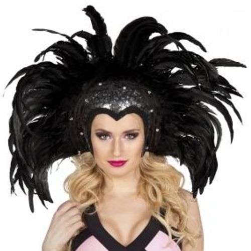 Coiffe Brésilienne  À Plumes Noires ,