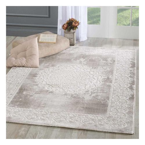 Tapis Orient Style Khy Balrod Beige 140x140 Rond Oeko Tex®