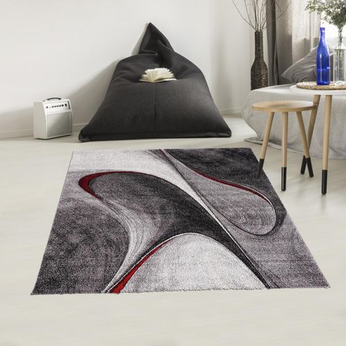 Tapis Salon Madila Carre Rouge 140x140 Carre Oeko Tex®