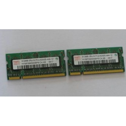2 BARETTES MEMOIRE HYNIX 512MB 2Rx16 PC2-4200S-444-12