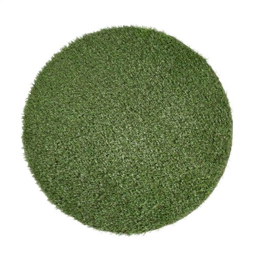 Gazon Synthétique Rond Ø133cm Tufté Motif Uni Top Vert