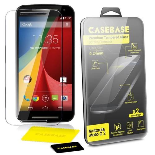 Casebase Pack 2*Films Verre Trempé Moto G 2eme Gen