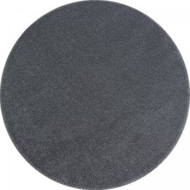 Tapis Rond Soula Argent 160x160 Rond Oeko Tex® En Polypropylène Doux Et Soyeux