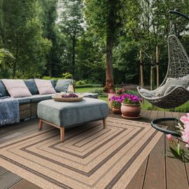Tapis Salon Jute Art 5 Noir 200x290 Oeko Tex® En Polypropylène Doux Et Soyeux