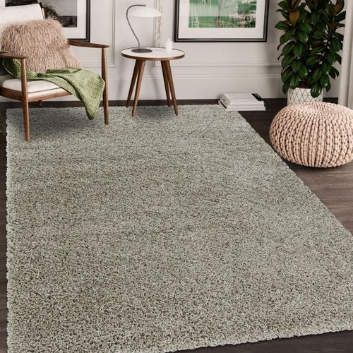 Tapis Shaggy Shaggy Sy Beige 100x200 Oeko Tex® En Polypropylène Doux Et Soyeux