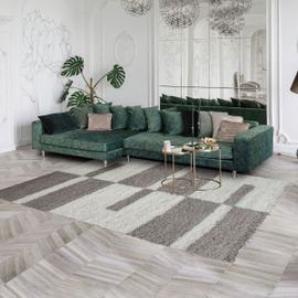 Tapis Salon Shaggy Ga Beige 140x200 Oeko Tex® En Polypropylène Doux Et Soyeux