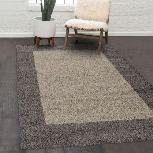 Tapis Shaggy Shaggy Fuz Marron 100x200 Oeko Tex® En Polypropylène Doux Et Soyeux