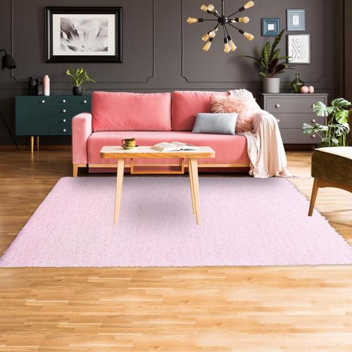 Tapis Shaggy Shaggy Li Rose 100x200 Oeko Tex® En Polypropylène Doux Et Soyeux