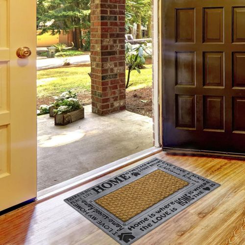 Paillasson Home Style Argent 45x75 En Coco Idéal Pour Une Entrée