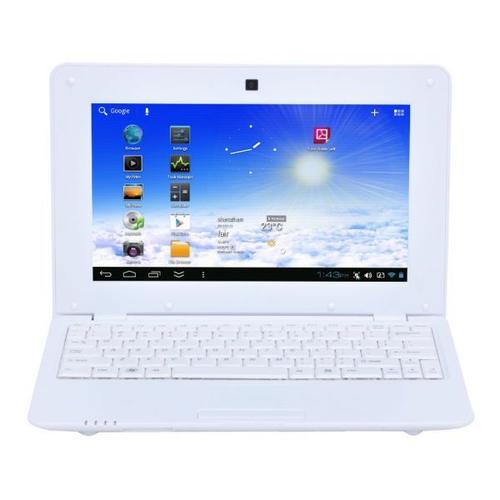 Mini PC Android ultra portable netbook 10 pouces WiFi 4 Go Blanc