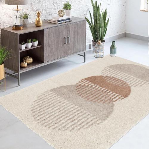 Tapis Salon Glipsa Rose 120x170 Oeko Tex® En Polypropylène Doux Et Soyeux