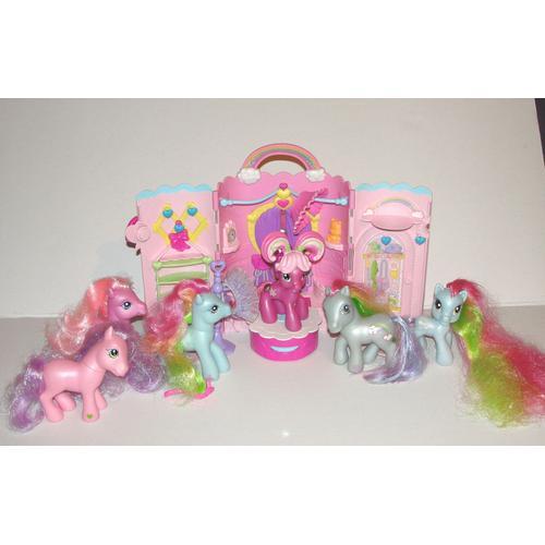 Mon Petit Poney My Little Pony 6 Figurines À Coiffer + Le Salon De Beauté Musical Mon Petit Poney Hasbro