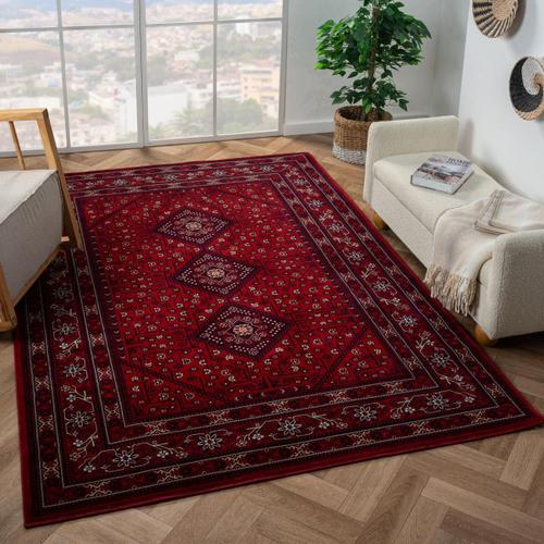 Tapis Orient Style Boukhara Luxe A Rouge 120x170 Oeko Tex®