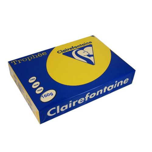 Clairefontaine Lot de 8 Ramettes 250 Feuilles Papier 160g A4 210x297 mm Certifié FSC  tournesol