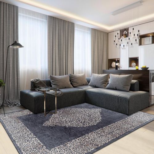Tapis Orient 160x230 Rectangle Noir Tissé Motifs Orientaux Akiek