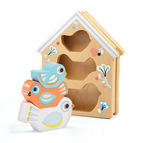 Djeco Coffret De Formes En Bois Babybirdi